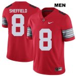 Men's NCAA Ohio State Buckeyes Kendall Sheffield #8 College Stitched 2018 Spring Game Authentic Nike Red Football Jersey FY20G27DG